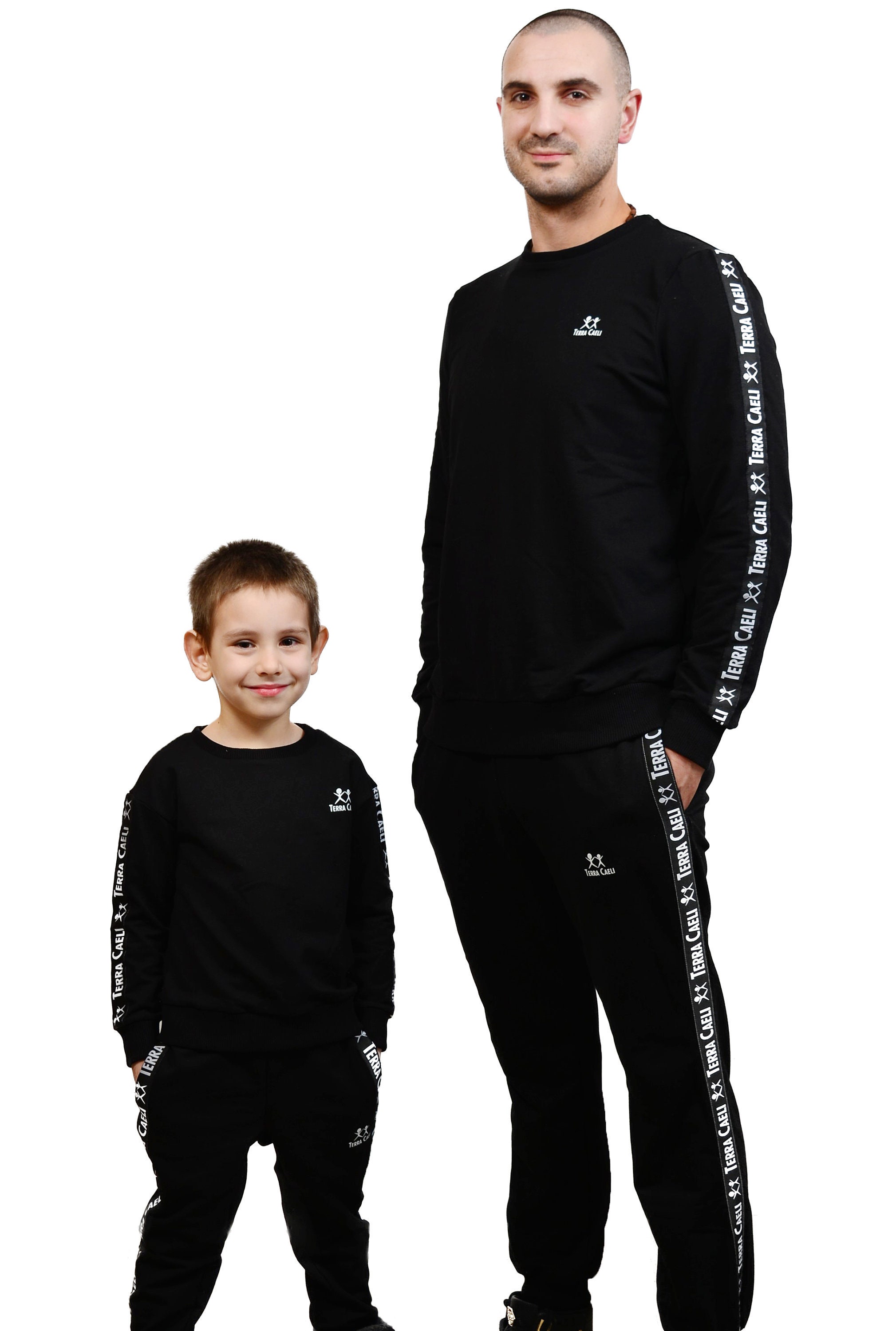 father and son matching nike tracksuits 