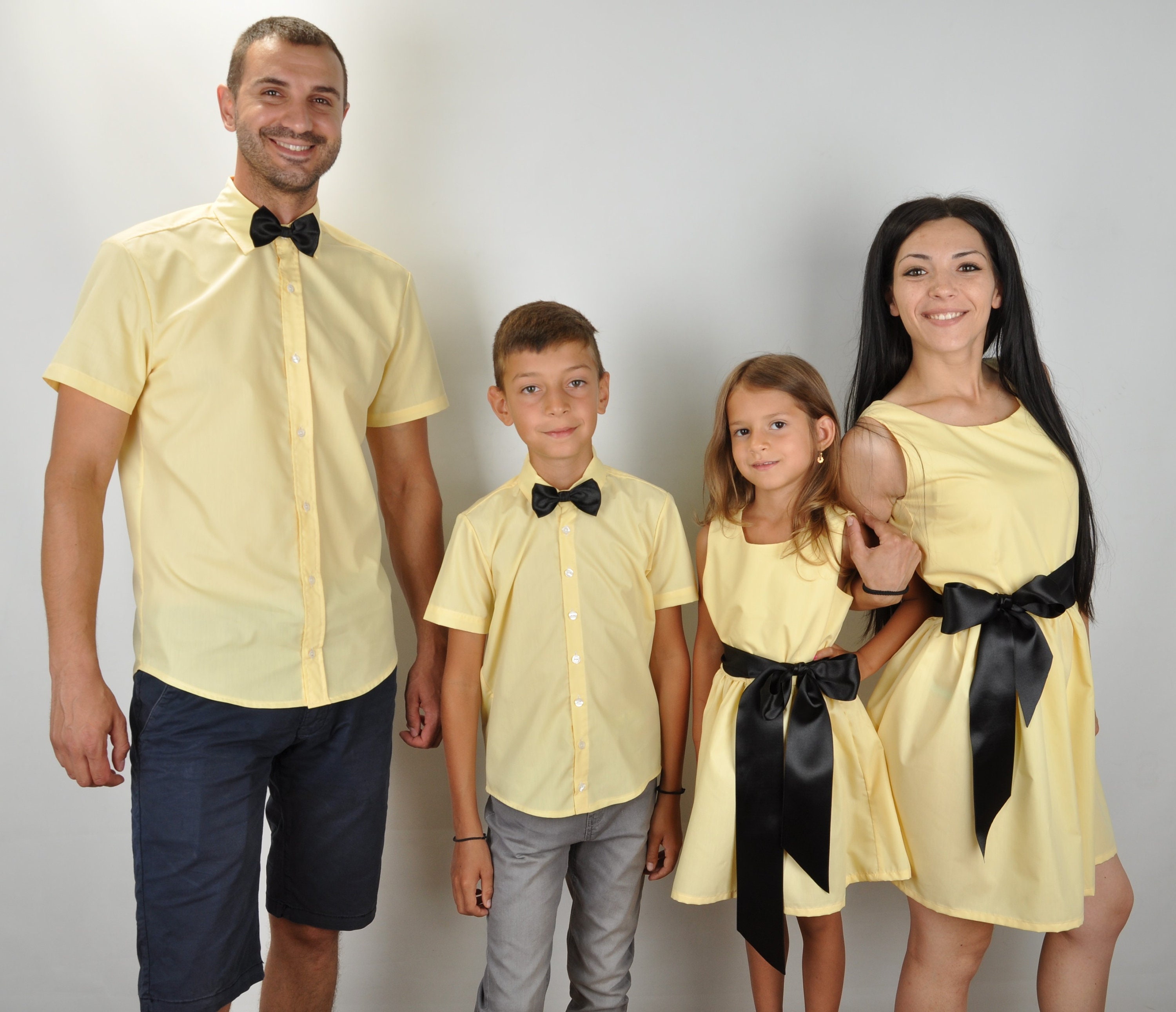 Father and Son Yellow Dress Shirts Father and Son Matching Etsy