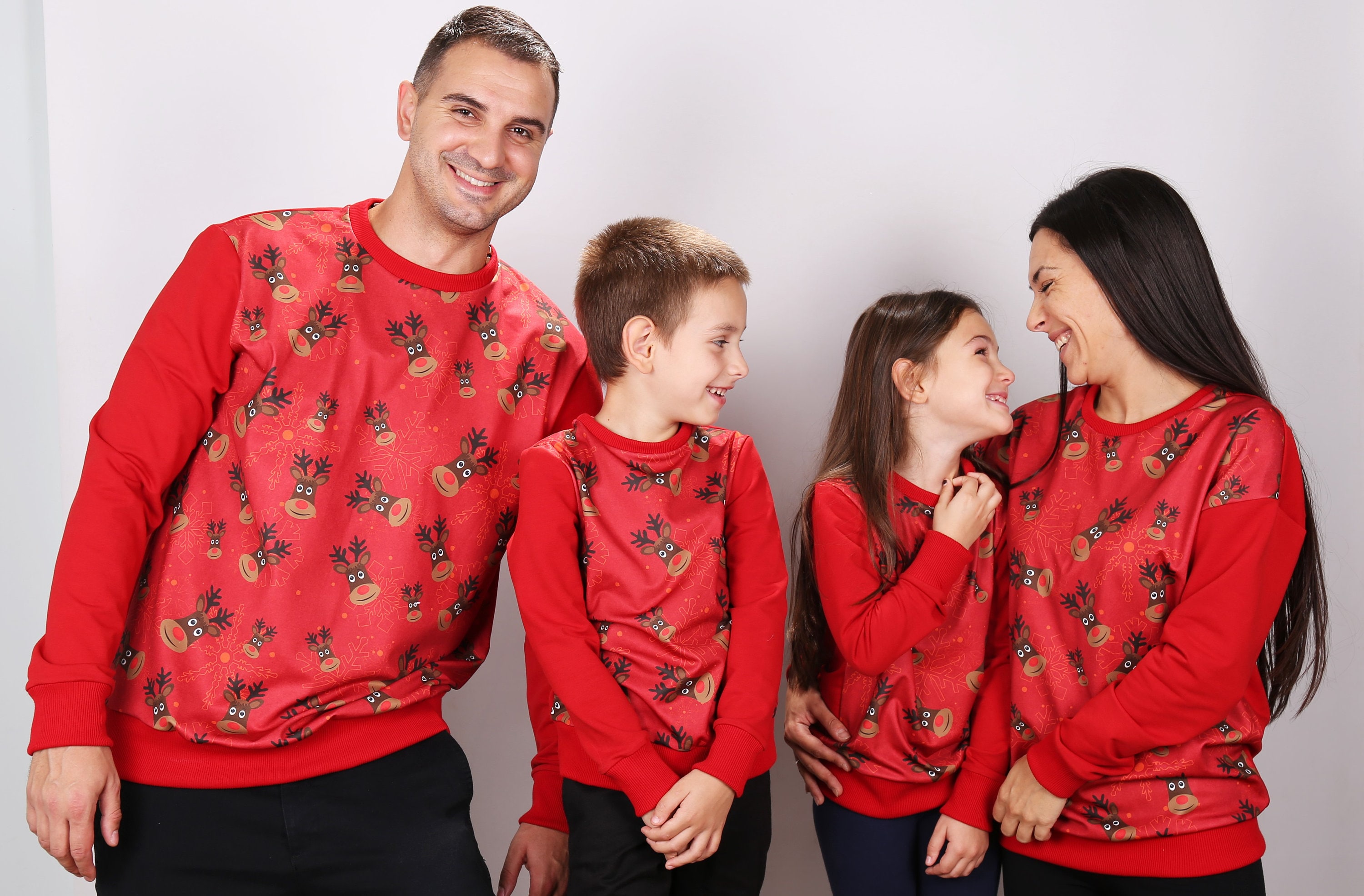 Matching Family Christmas Sweaters Red Family Sweaters Etsy