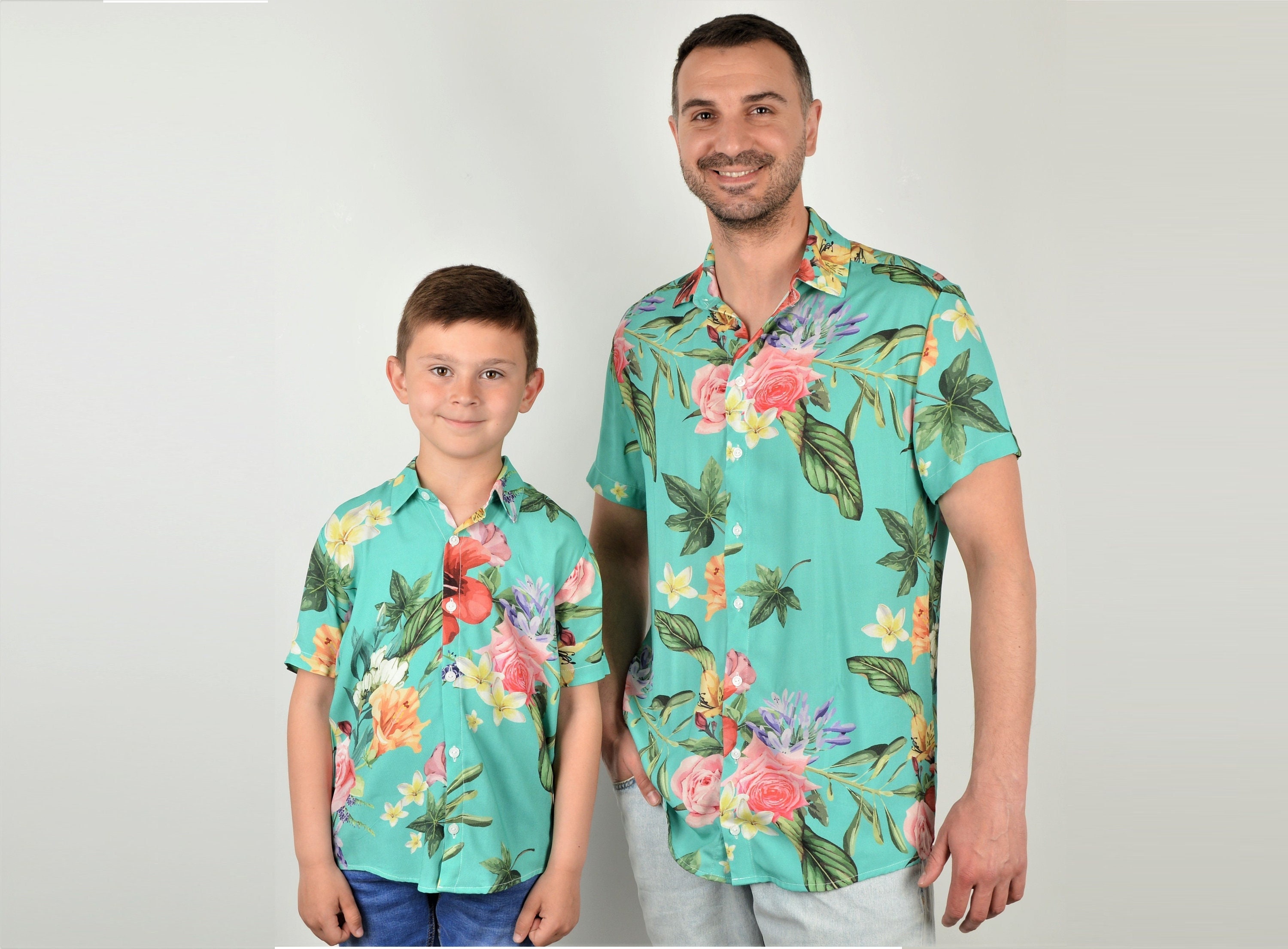 Father Son Matching Hawaiian Shirts, Matching Aloha Dress Shirts, Daddy and  Me Hawaii Shirts, Matching Father Baby Boy Outfit, Luau Shirts -  Canada