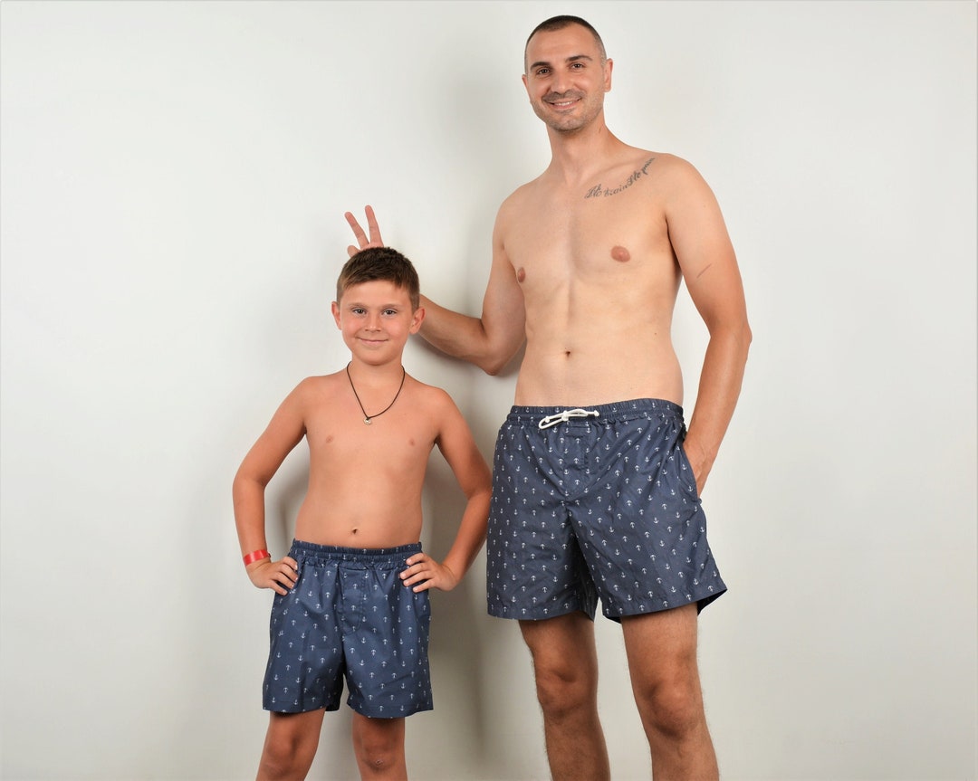 Father Son Matching Swim Trunks, Father and Son Matching Swimsuit