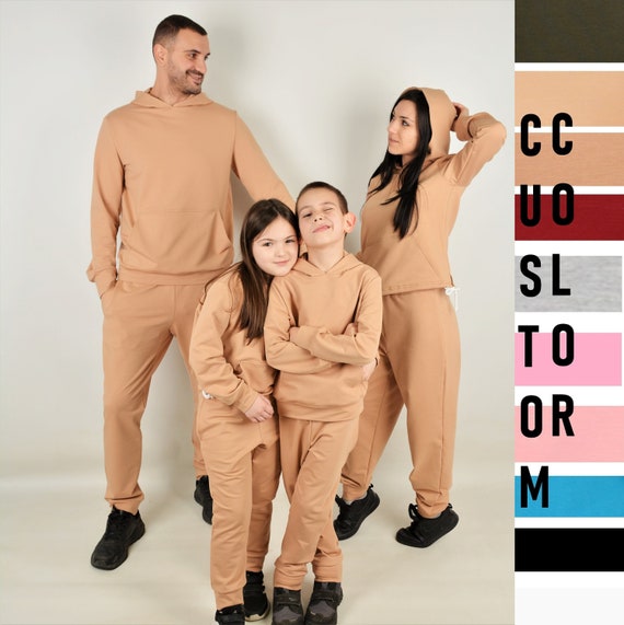 Family Matching Jogger Suit Custom Color, Matching Family Custom