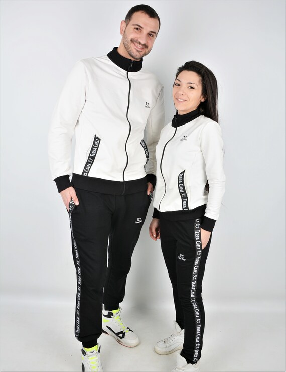 Matching Couple Black & White Tracksuits, Matching Couple Black White  Sweatsuits, Valentine's Day Gift, Matching Couple Sport Outfit -  Canada