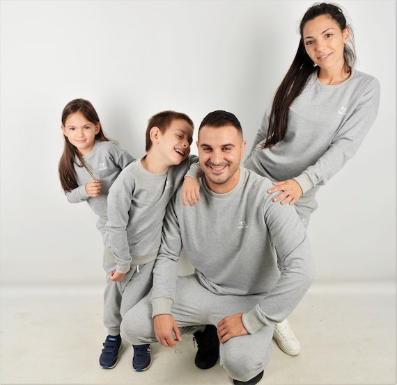 Matching Family Jogger Suit, Gray Outfit, Matching Grey Sweatsuits, Matching  Gray Jogger and Sweatshirt, Casual Outfit, Family Street Outfit -   Canada