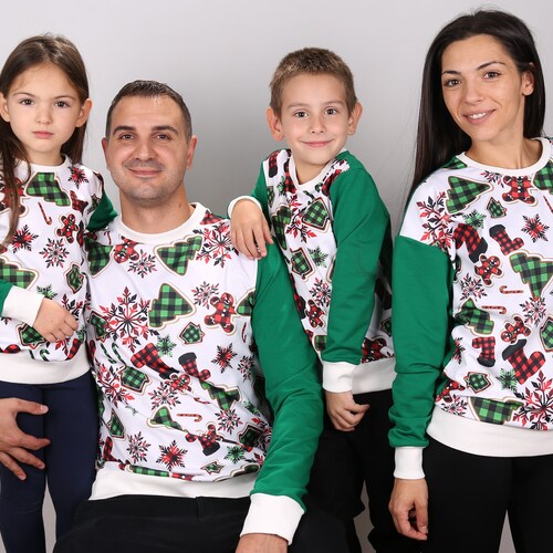 matching holiday sweaters