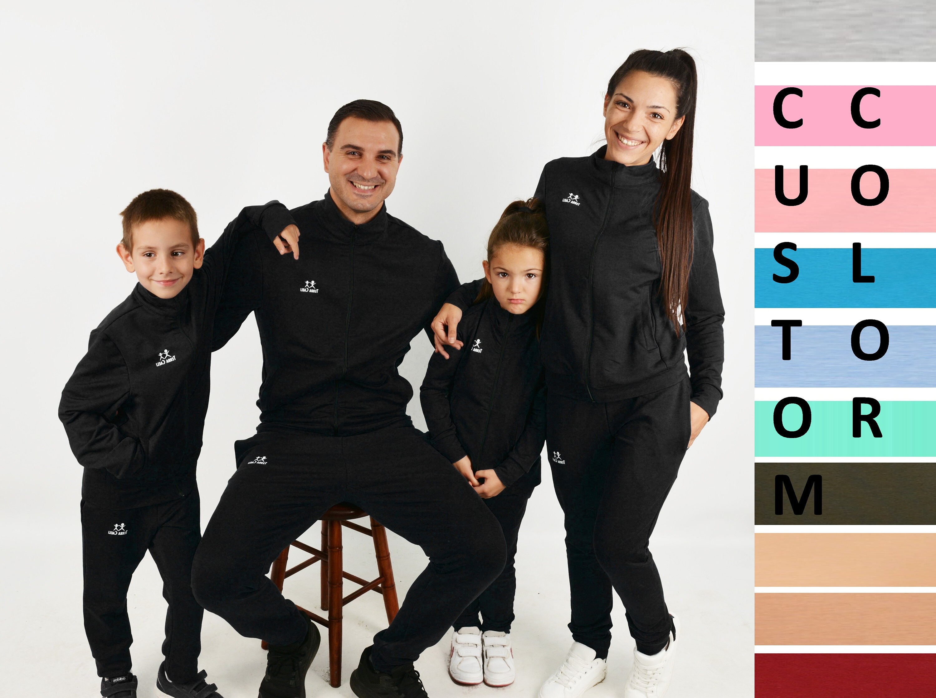Matching Family Custom Color Sweatsuits 