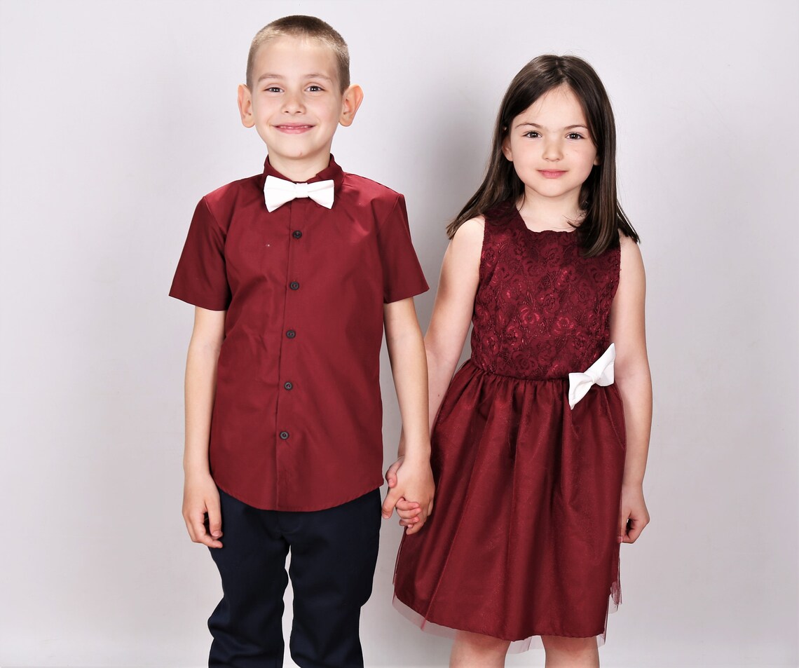 maroon matching outfits