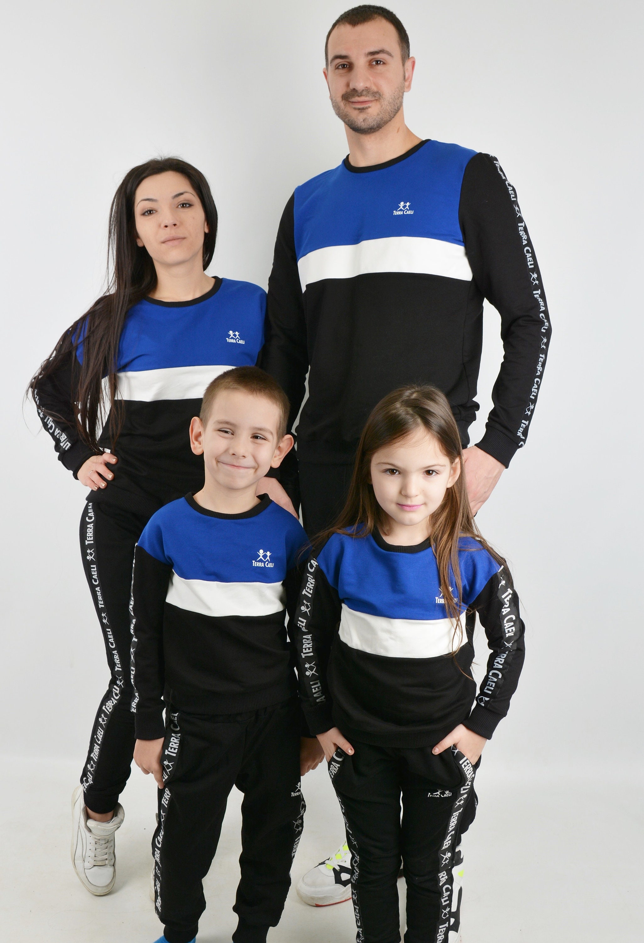 Father and son top matching nike tracksuits