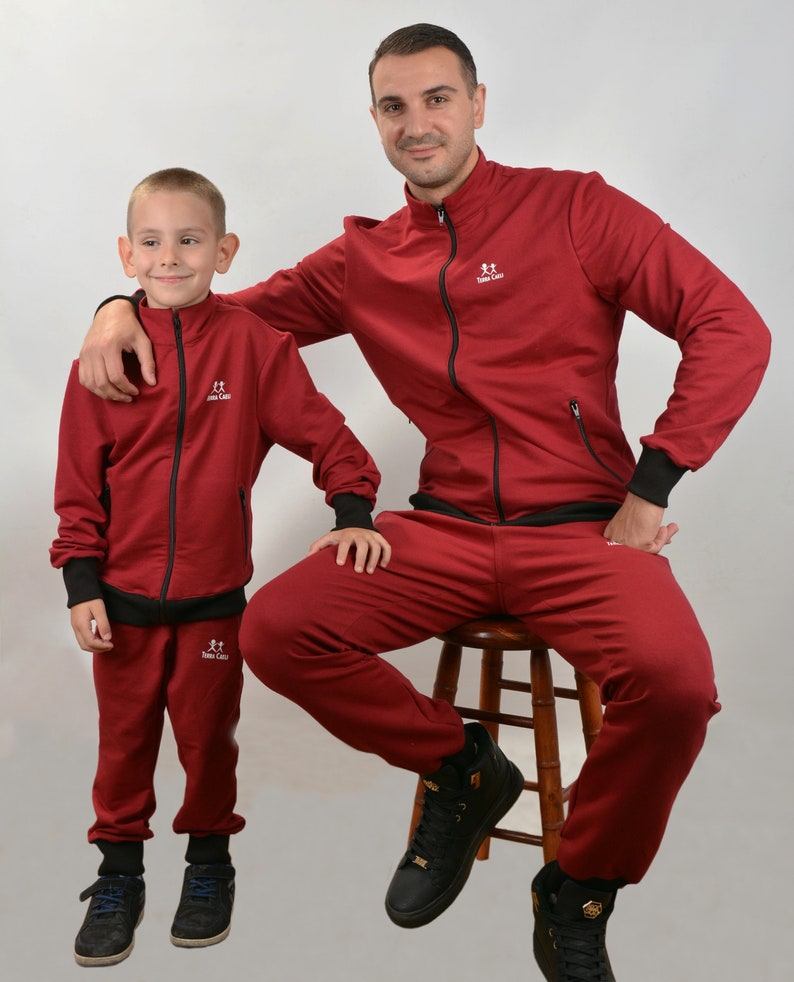 mom and son matching sweat suits