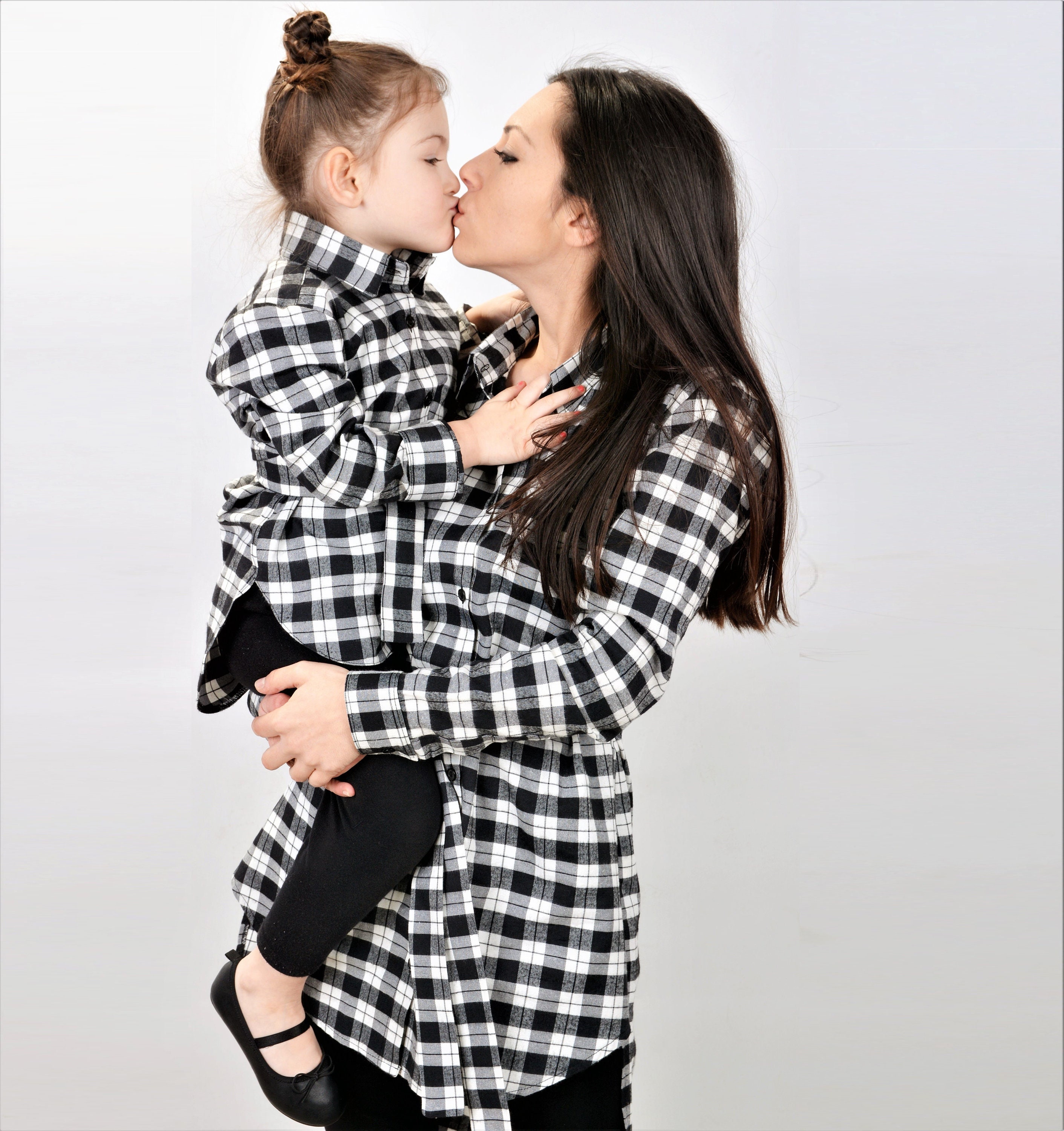 Mommy and Me Plaid Shirts Matching 