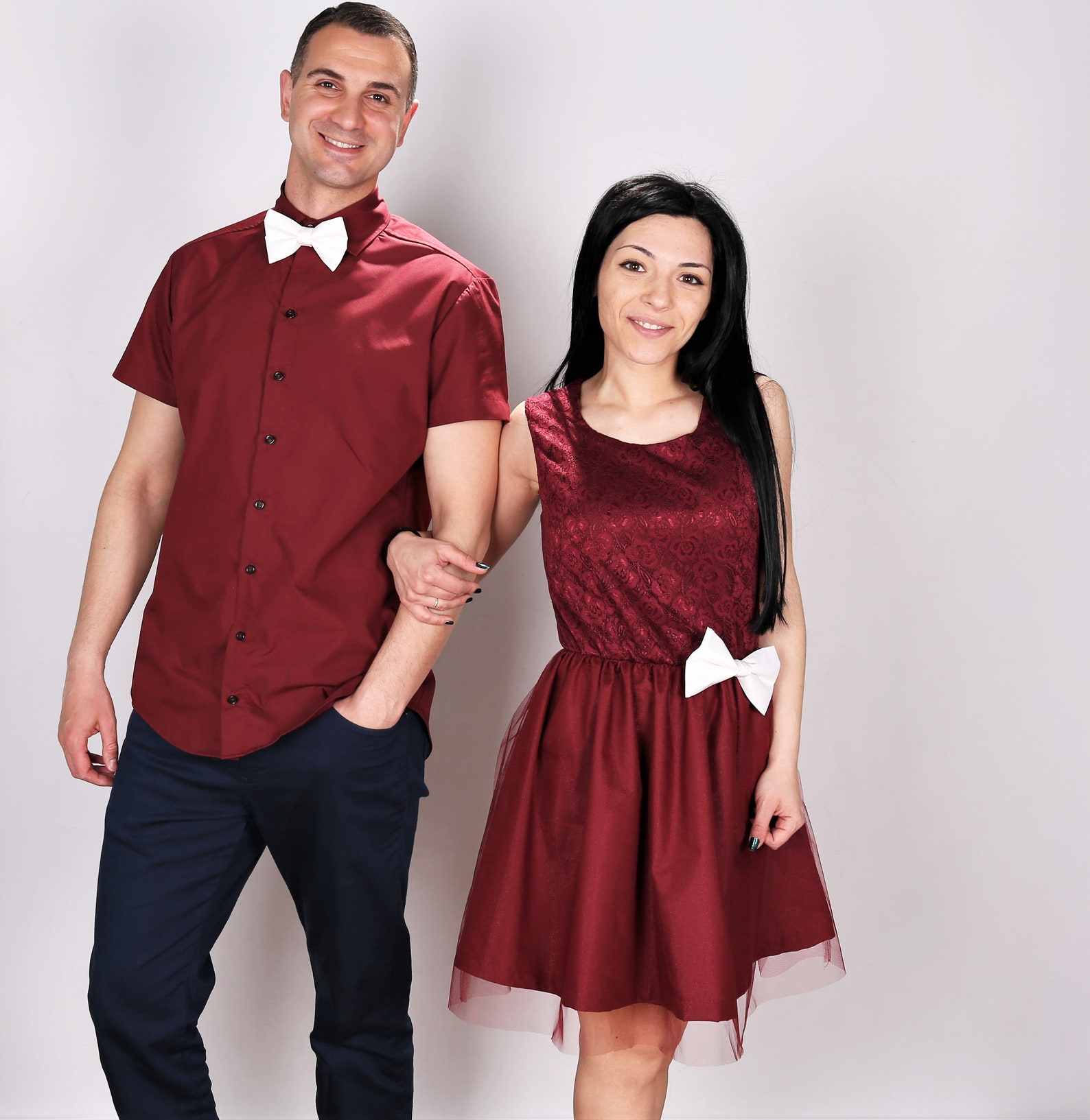 maroon matching outfits