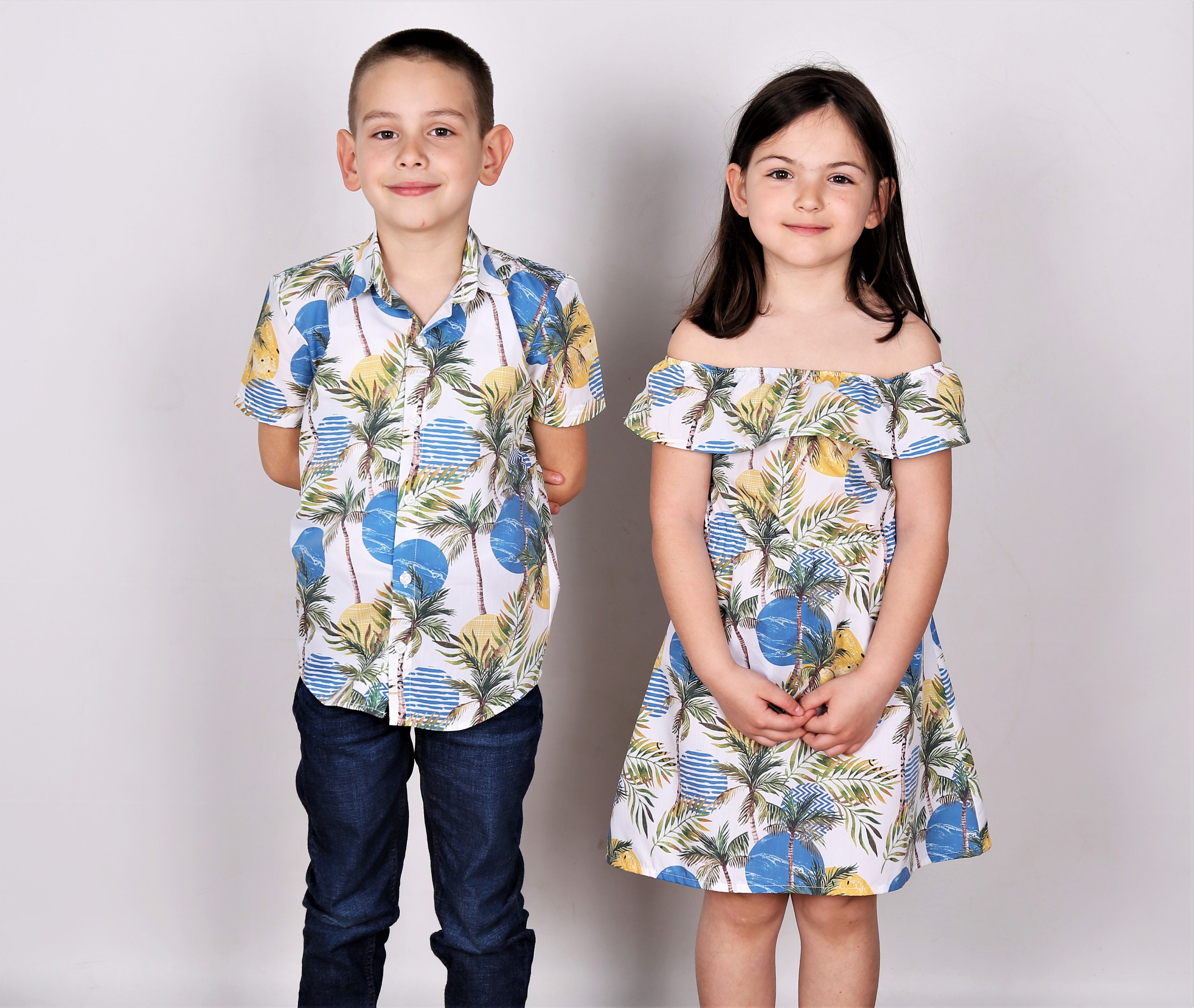 Buy Father Son Matching Hawaiian Shirts, Daddy and Me Dress Shirt