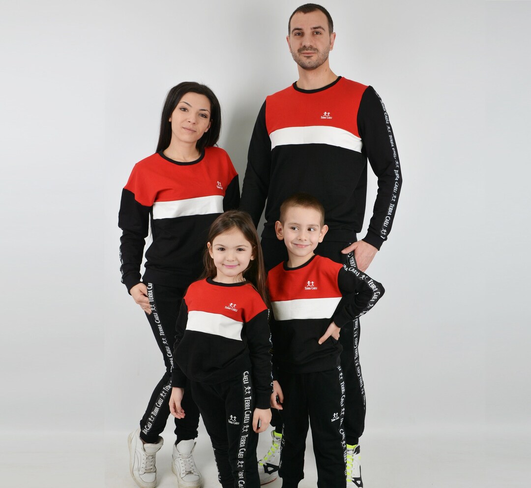 Family Matching Sweatsuits, Matching Family Red Tracksuits, Matching