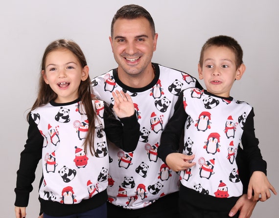 Daddy and Me Cotton Cozy Sweaters, Father and Son Christmas Sweaters, Dad Boy Girl Christmas Sweaters, Ugly Christmas Sweaters, Crewneck