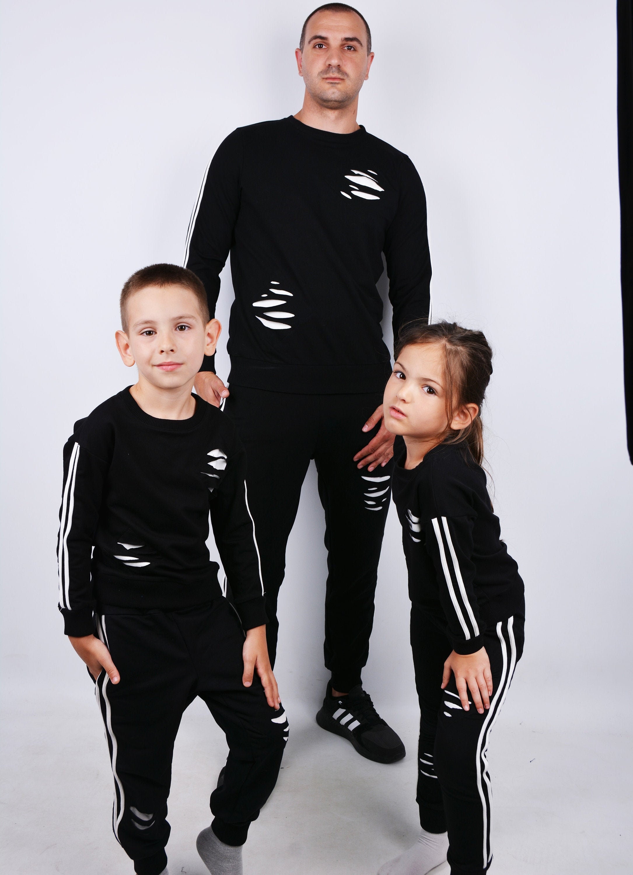 matching joggers and sweatshirts