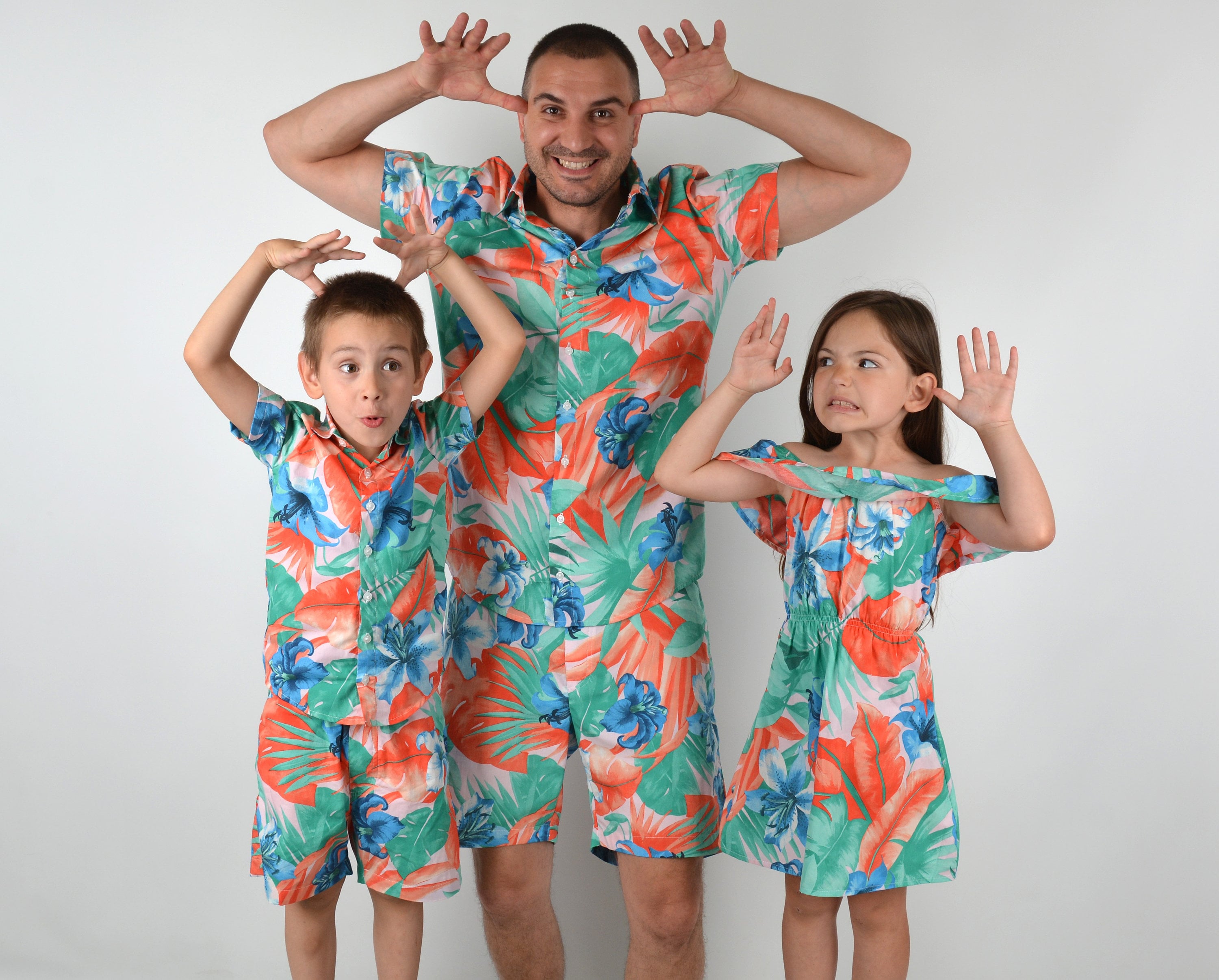 Matching Hawaiian Outfits, Father and Son Matching Shirts, Matching Hawaiian  Shorts, Father and Daughter Matching Hawaii Outfits, Luau Party -  Hong  Kong