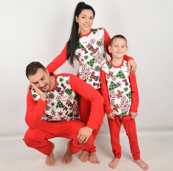 Pijamas navideños familiares pijamas familiares a juego Etsy México