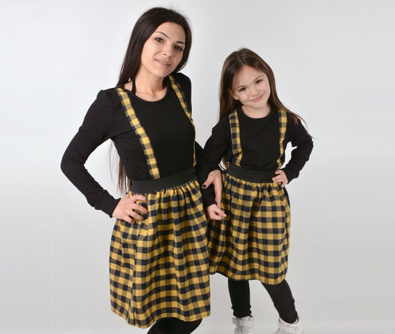 Tenue maman et moi jupes carreaux m re fille tenue assortie