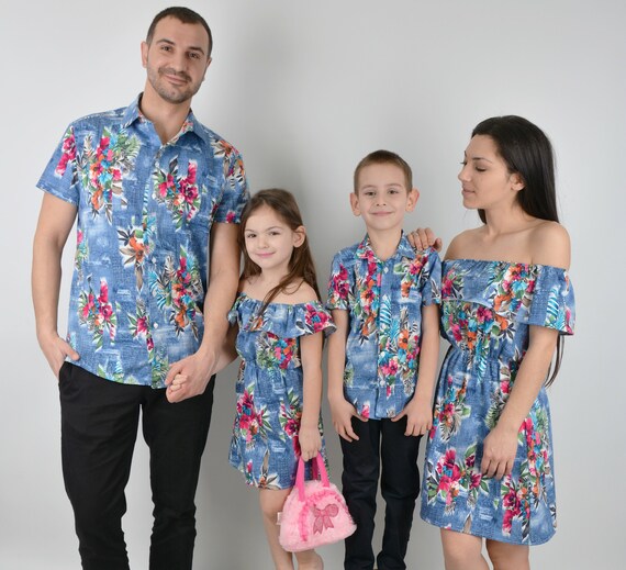 matching aloha shirts and dresses