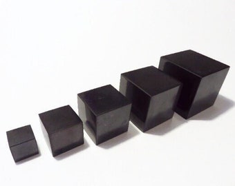 SILVER SHUNGITE Cube: EMF-Protection, neutralize Electrosmog