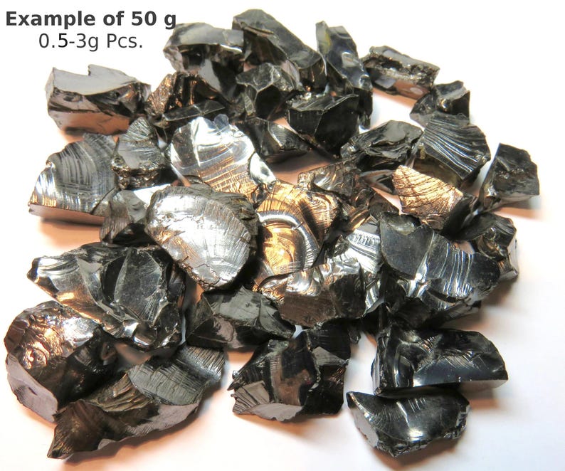 EDEL SCHUNGIT: Wasser reinigen entgiften energetisieren, antioxidant+antibakteriell > Kohlenstoff Fullerene > ELITE Schungit 20 / 50 / 100 g Bild 4