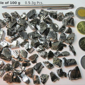 EDEL SCHUNGIT: Wasser reinigen entgiften energetisieren, antioxidant+antibakteriell > Kohlenstoff Fullerene > ELITE Schungit 20 / 50 / 100 g small rocks 1 - 3 g