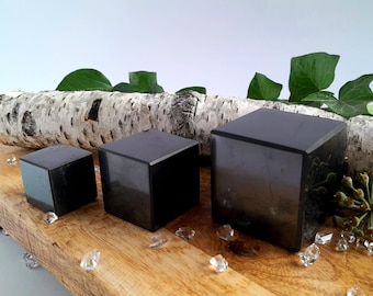 SILVER SHUNGITE Cube: EMF-Protection, neutralize Electrosmog