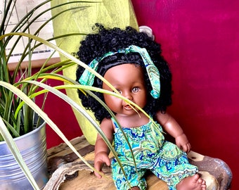 African American Doll Baby  with hair like ours (We Call Her  Ngozi)  The word Ngozi Means Heart