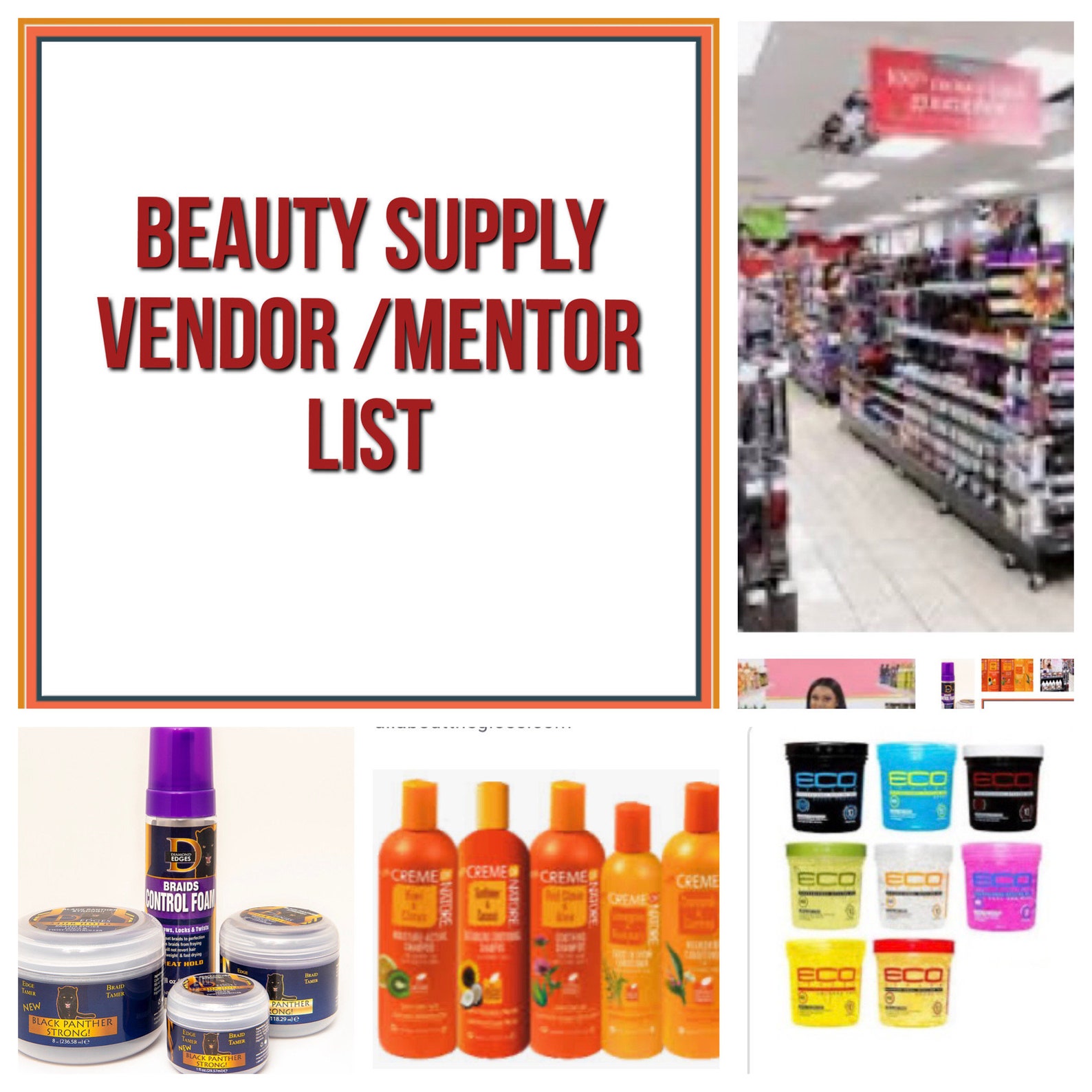 Beauty Supply Vendor List and Full 1 yr Mentoring Program Etsy