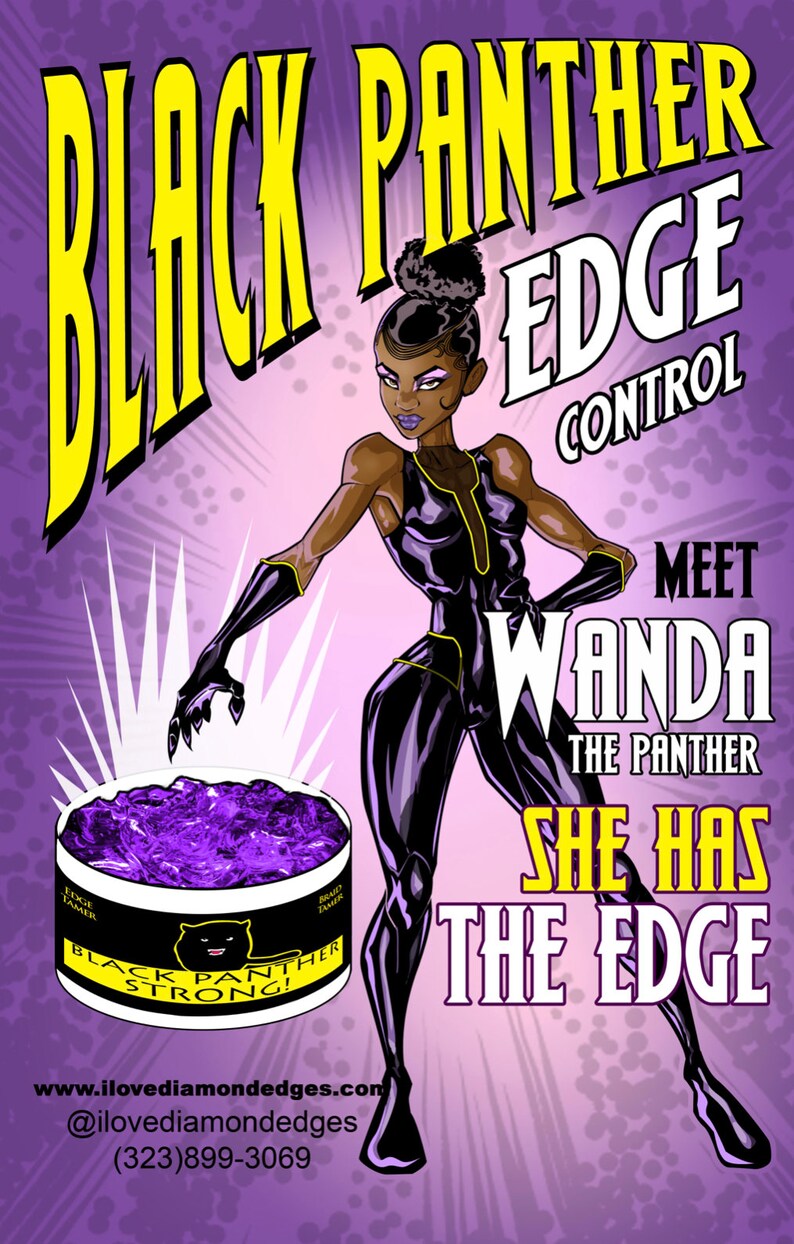Black Panther Edge Control 24 Hr Hold Edge & Braid Control - Etsy