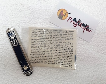Kosher Parchment 2.8 Inch With Enamel Mezozah Case Set