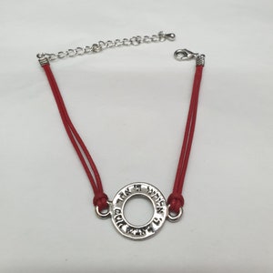 Red Breaclet With Round Shema Blessing