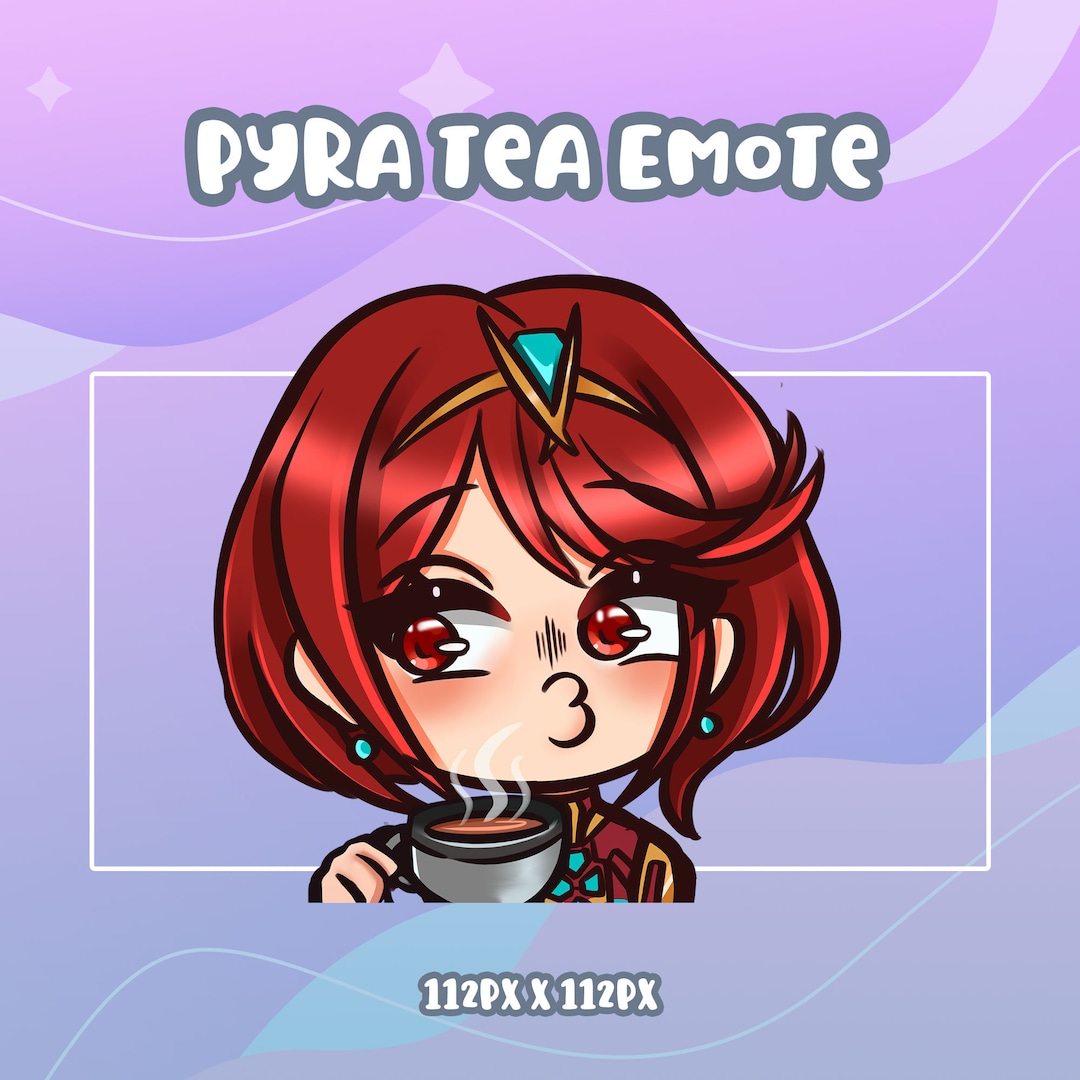 Pyra Tea Emote Xenoblade Inspired Emotes for Discord or Twitch Etsy