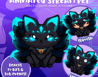 Interactive Arctic Kitsune Twitch Stream Pet Overlay