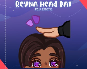 Reyna Valorant inspired head pat emote streamer twitch stream emotes youtube discord Discord emote Twitch emote Chibi emote