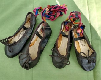 Little Girl's Black Dance Shoes