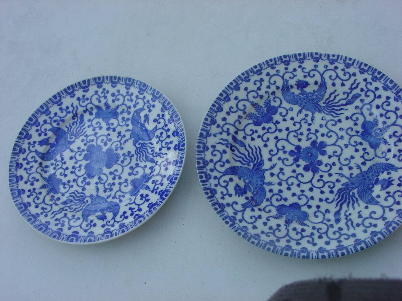 Plates Home & Living Made in Japan Plates with Blue Design Bird of