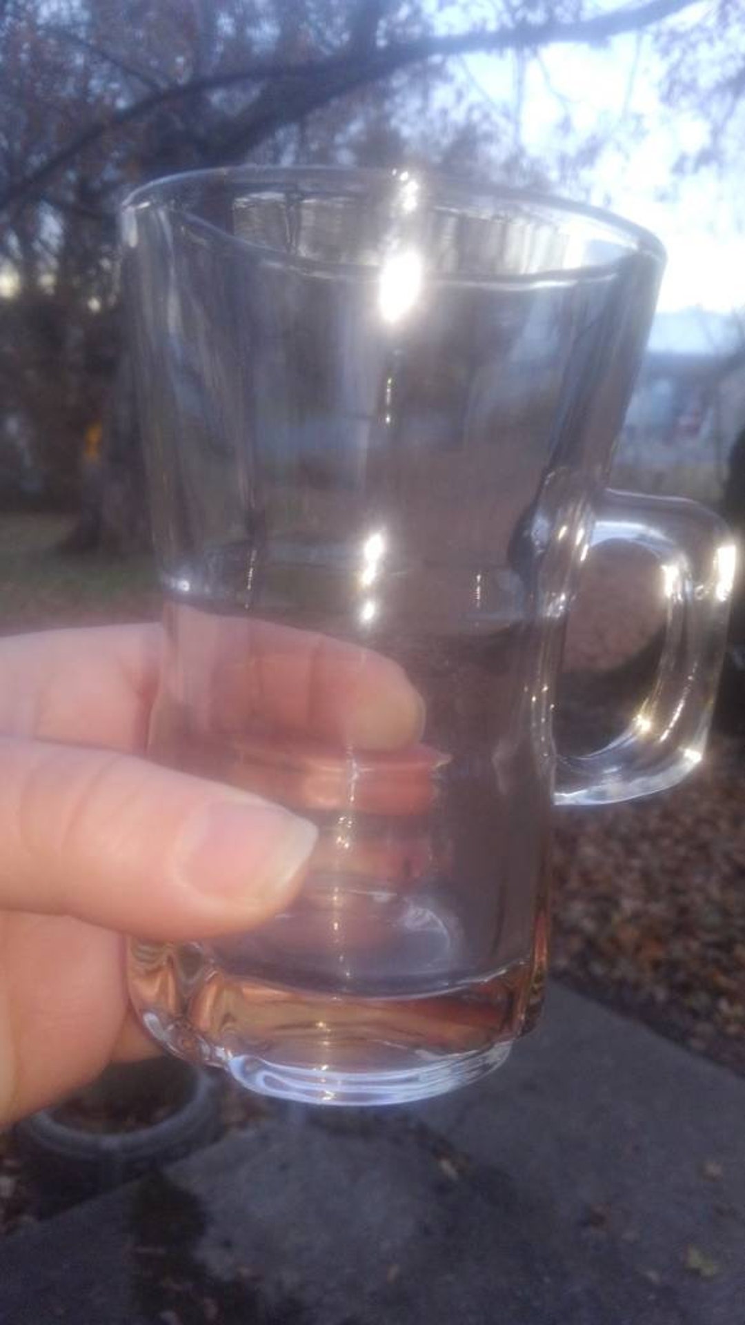 Wonderful Thick Clear Glass Espresso Cup Set of Six Etsy