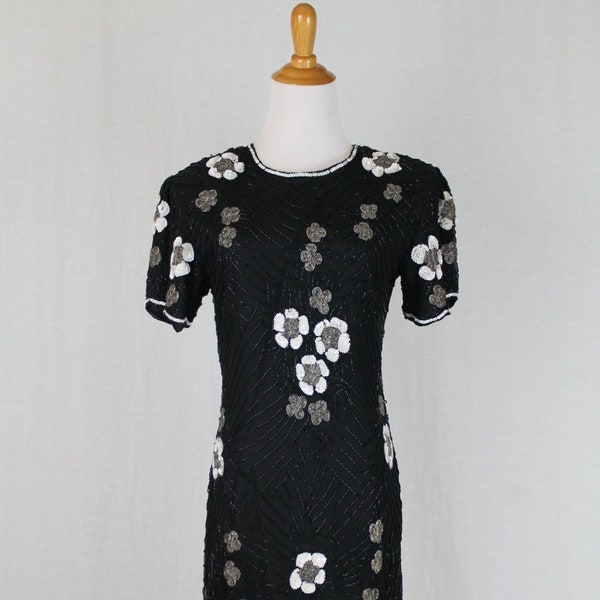 Silk Beaded Dress Etsy