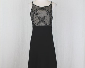 Vintage Adrianna Papell Boutique Beaded Silk Dress Size 6