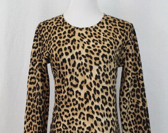 Magda Butrym Leopard Print Merino Wool Sweater 42 S M