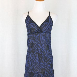 Vintage Victoria's Secret Collection Purple Georgette Cross Back Chemise 1990s Small