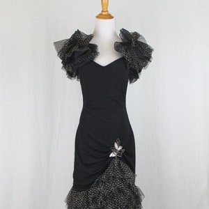 Susan Roselli for Vijack 1980s Tulle Net and Lace Formal Dress Size Size Extra Small 2
