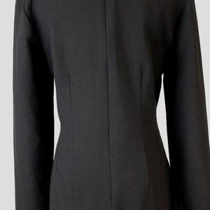 Vintage LAURA ASHLEY Black Wool Long Sleeved Sheath Dress Made in England USA Sz 4 image 7