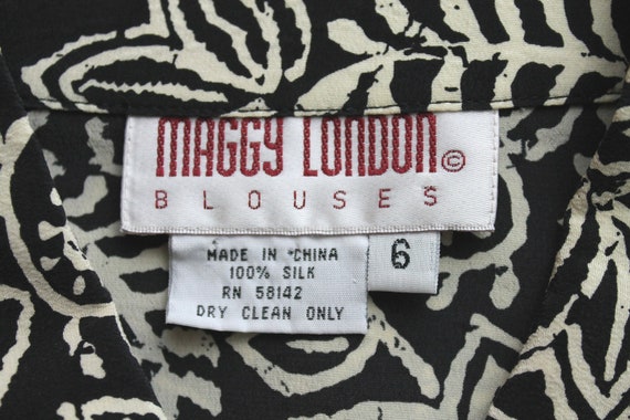 Vintage Maggy London Tribal Print Silk 2 piece Lo… - image 10