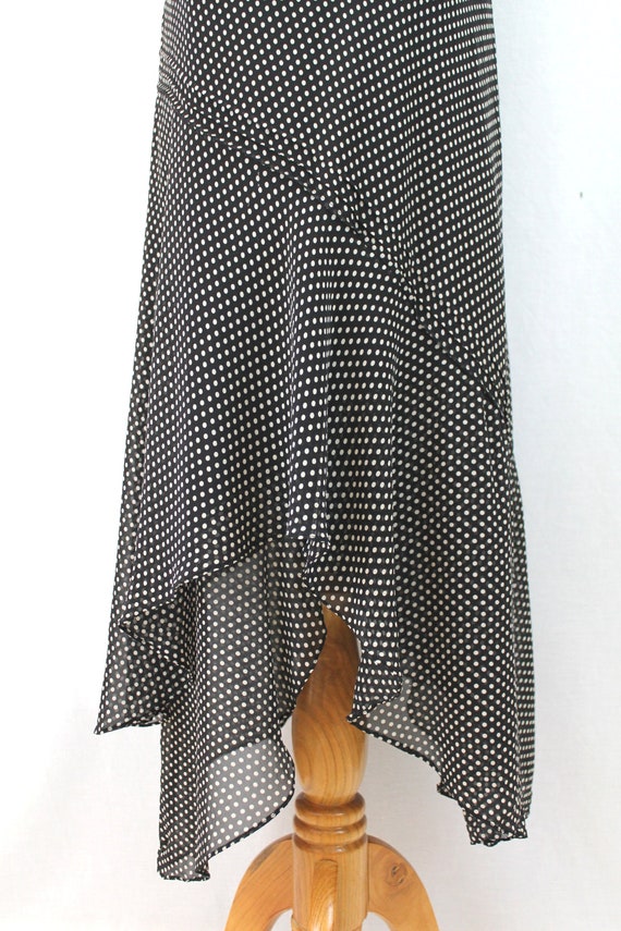 Vintage Adrianna Papell Black & White Polka Dot S… - image 7