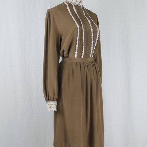 Shops Vintage Francesca of Damon for Starington Victorian Style Silk 2 piece Dress S