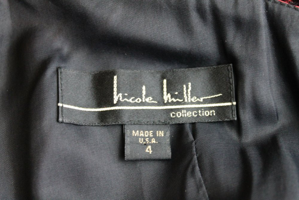 Vintage Nicole Miller Collection Long Burgundy and Black Velvet Draped ...