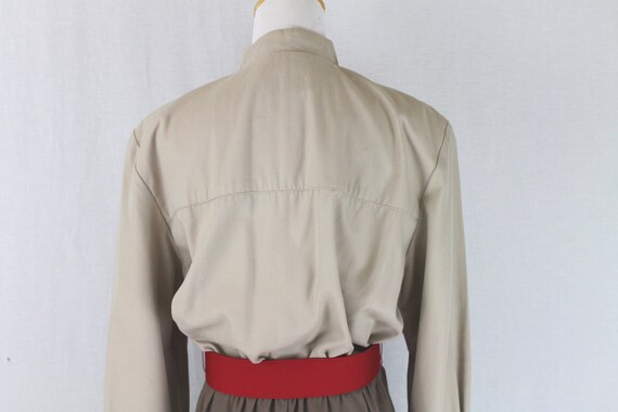 Vintage ORVIS Khaki Belted Safari Dress Size Size… - image 6