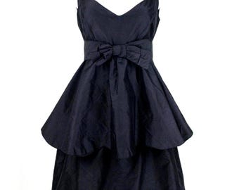 Corey Lynn Calter Black Silk Taffeta Party Dress Small